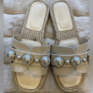Pearl espadrille sandals size 7
